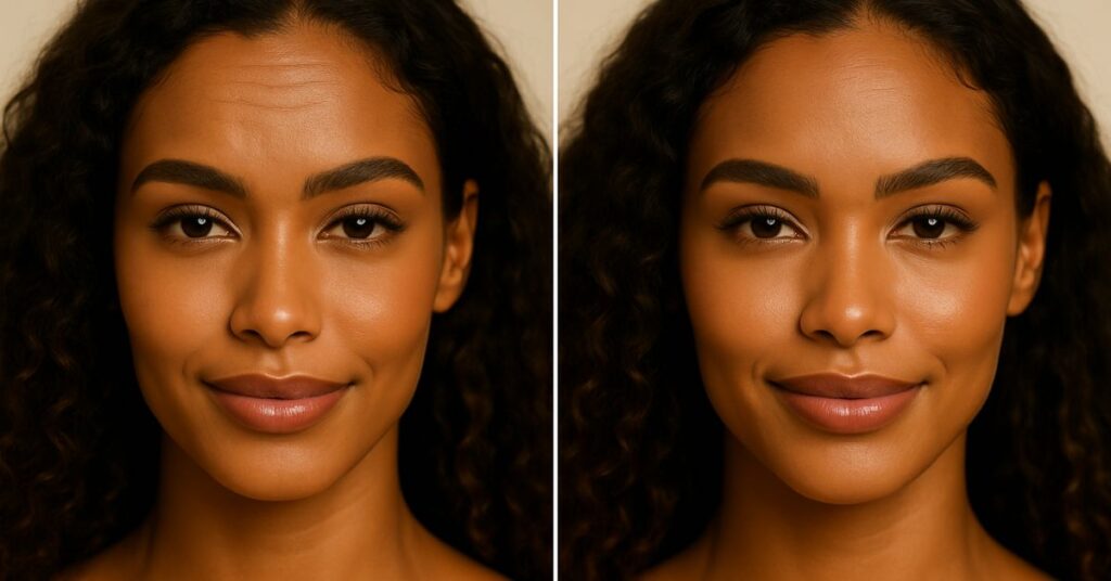 Botox Vorher Nachher Stirn - Faltenbehandlung