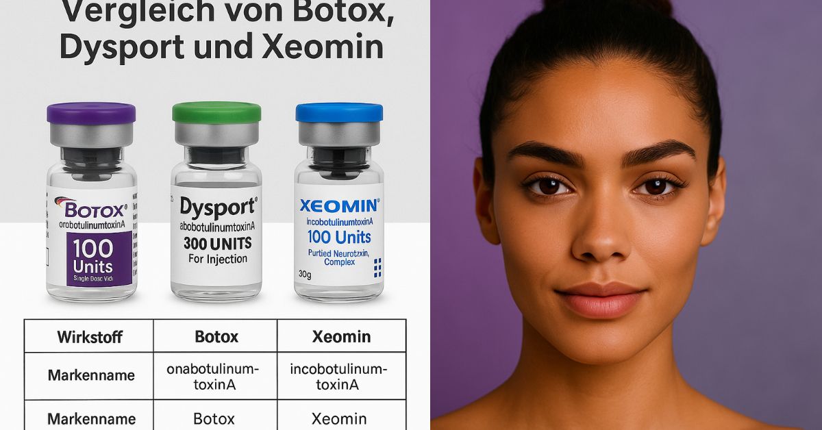 Vergleich der Botox-Arten: Botox®, Dysport® und Xeomin im Überblick