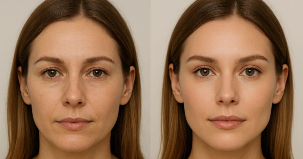 Vorher-Nachher Ergebnis einer Behandlung