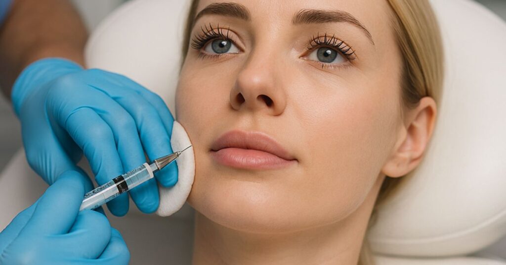 Botox fürs Kinn Injektion mit feiner Nadel